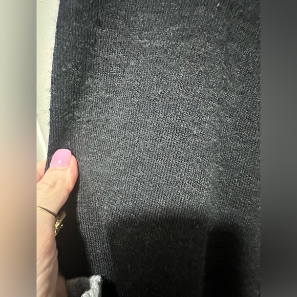 Anthropologie Knitted & Knotted M Black Wool Blend Open-Front Cardigan Size L - Picture 5 of 5